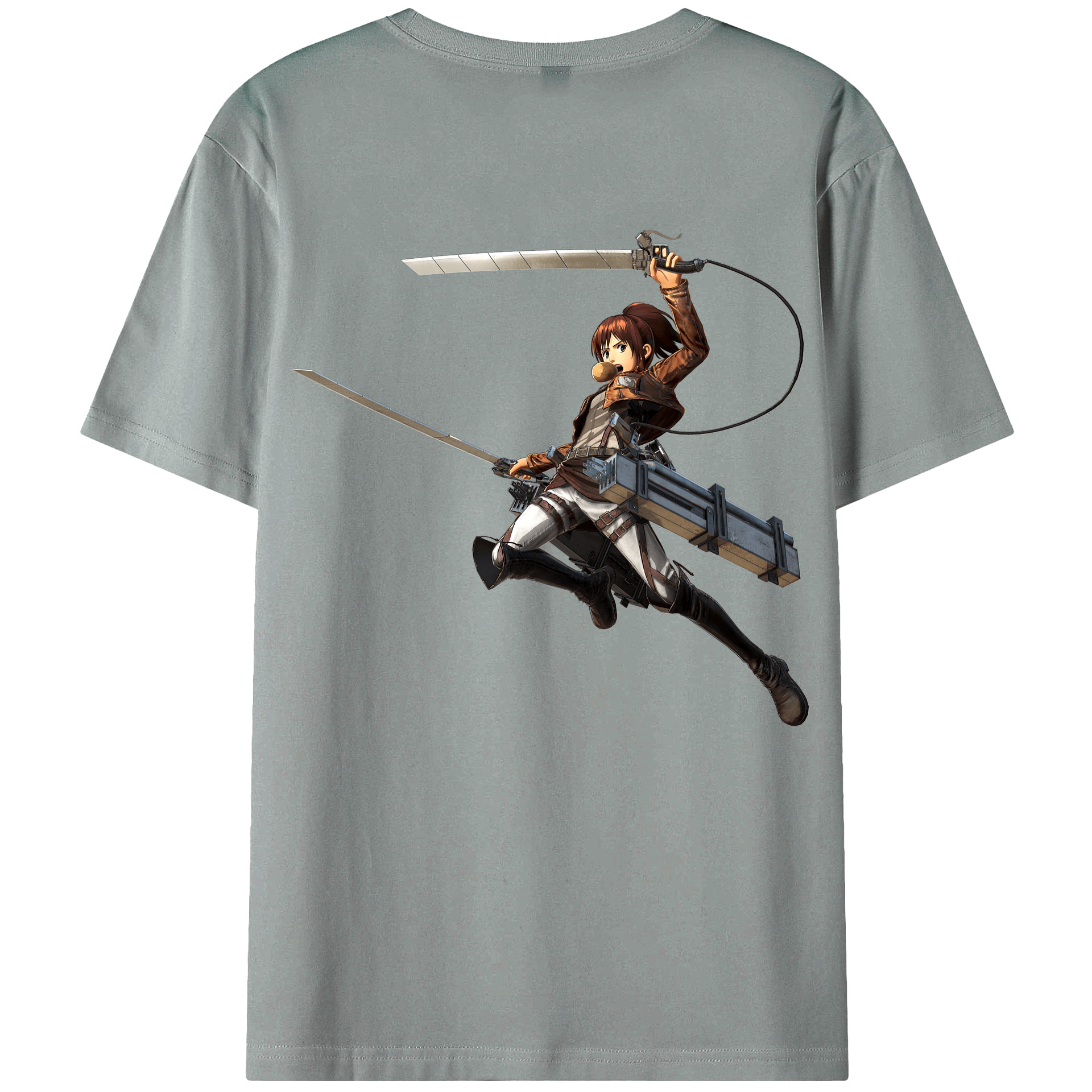 （画像用） 進撃の巨人 サシャ·ブラウス Attack on Titan Sasha Blaus 綿100％ メンズ半袖Tシャツ（バックプリント） 通気性